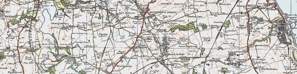Old map of Rainton Bridge in 1925