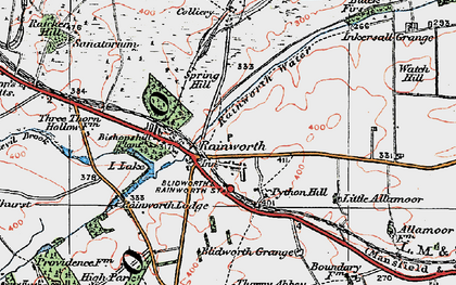 Old map of Black Hill in 1923