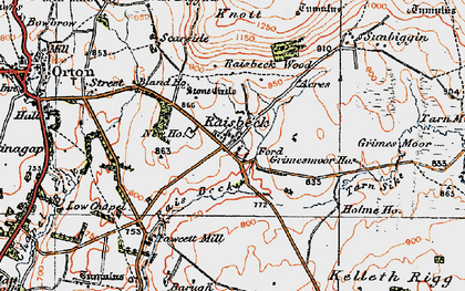 Old map of Acres in 1925