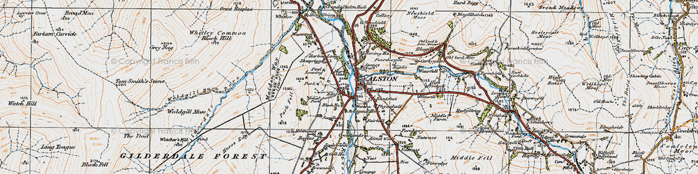 Old map of Raise in 1925