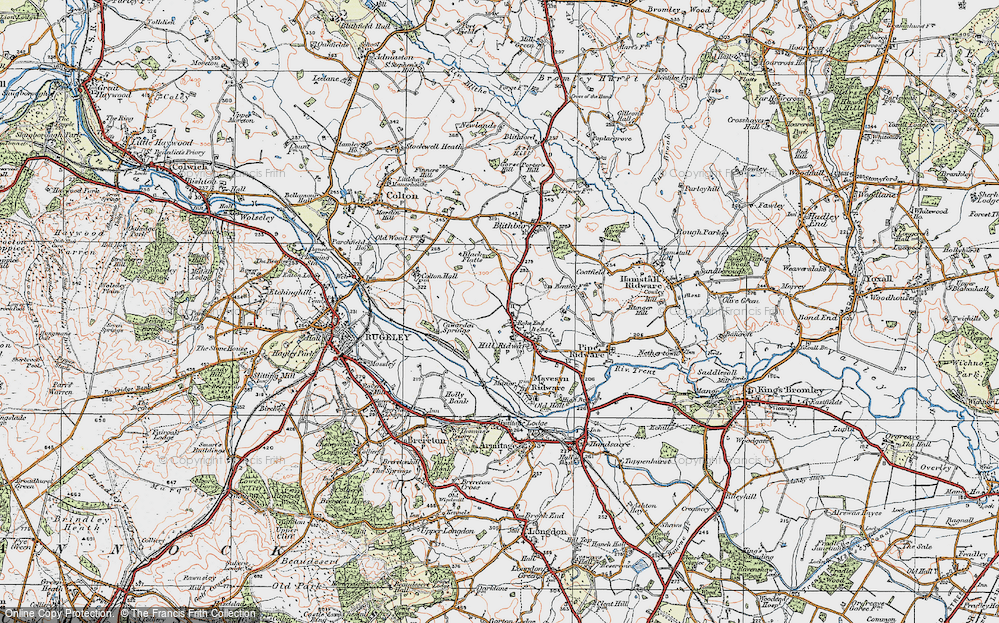 Old Map of Rake End, 1921 in 1921