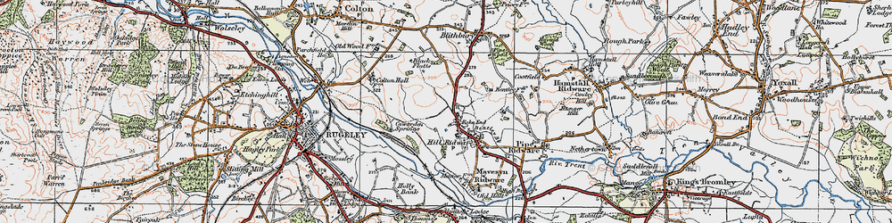 Old map of Rake End in 1921