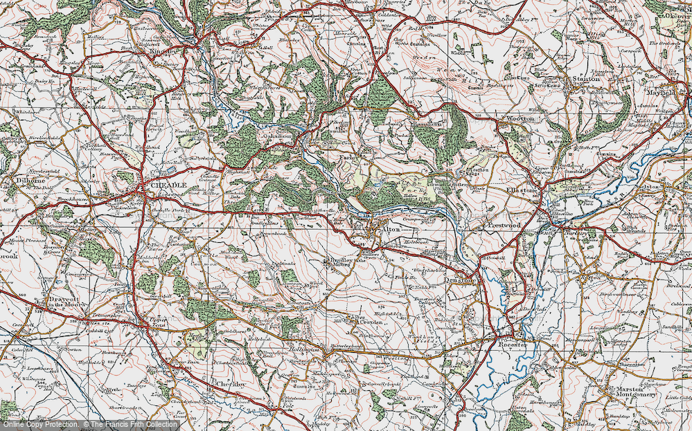 Old Map of Rakes Dale, 1921 in 1921