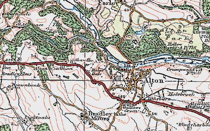 Old map of Rakes Dale in 1921