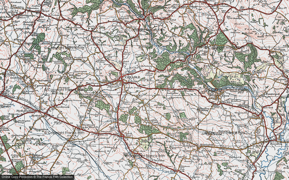 Old Map of Rakeway, 1921 in 1921