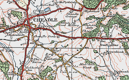Old map of Rakeway in 1921