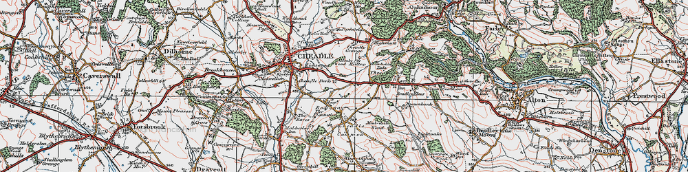 Old map of Rakeway in 1921