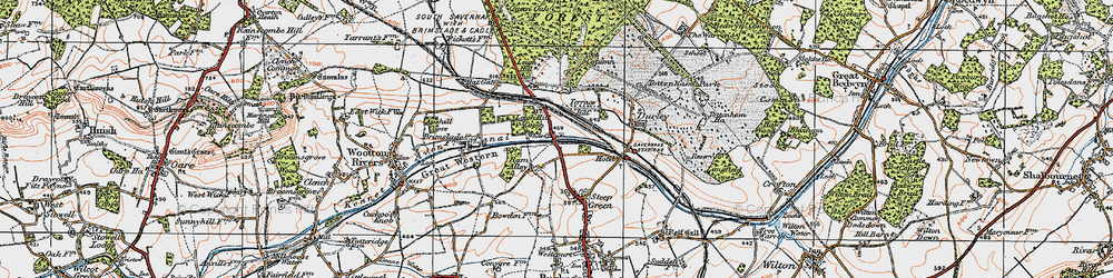 Old map of Burbage Wharf in 1919