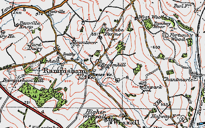 Old map of Rampisham in 1919