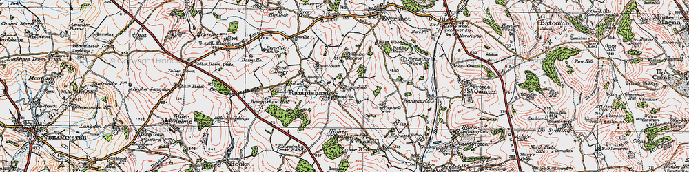 Old map of Rampisham in 1919