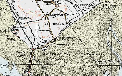 Old map of Rampside in 1924
