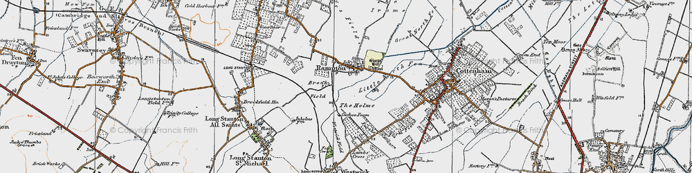 Old map of Belsars Field in 1920