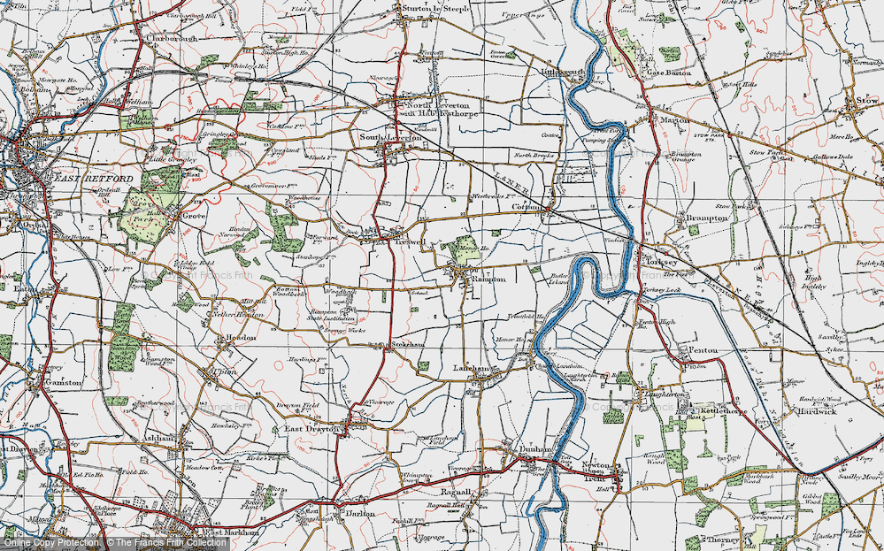 Old Map of Rampton, 1923 in 1923