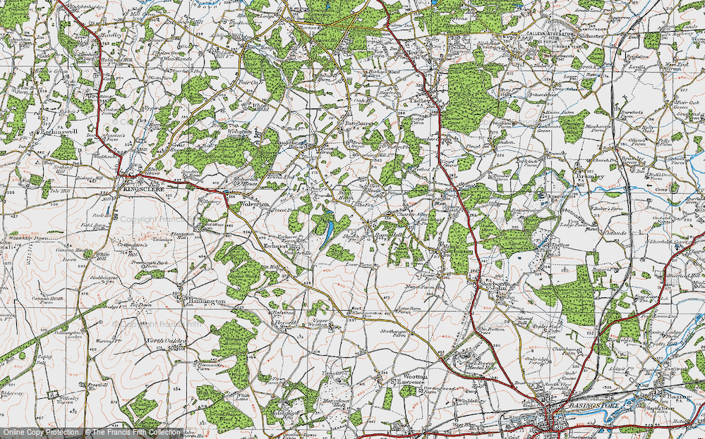 Old Map of Ramsdell, 1919 in 1919