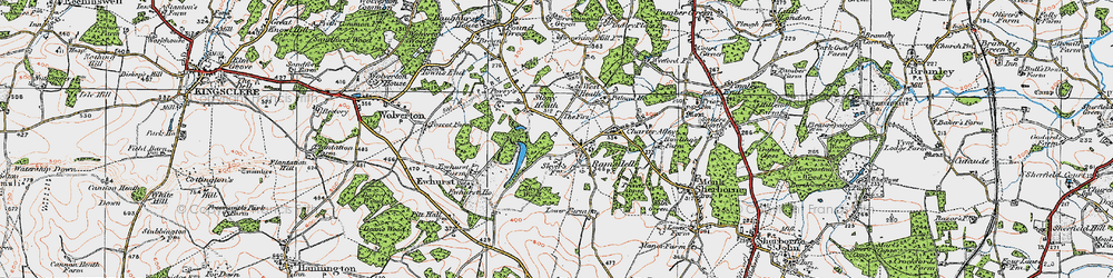 Old map of Ramsdell in 1919