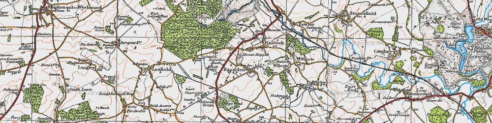 Old map of Ramsden in 1919