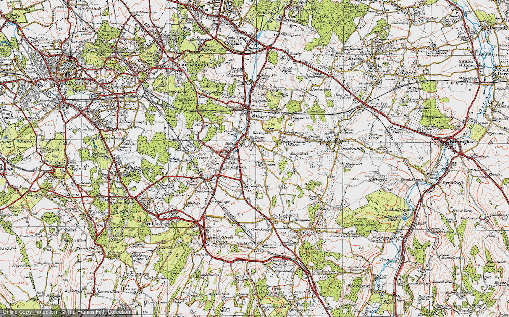Old Map of Ramsden, 1920 in 1920