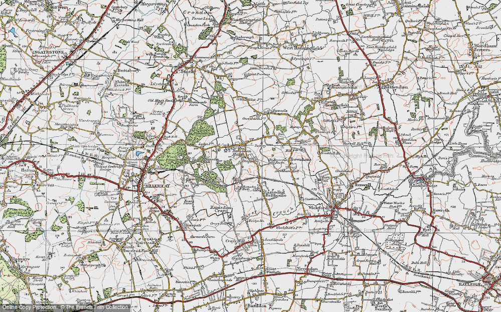 Old Map of Ramsden Heath, 1921 in 1921