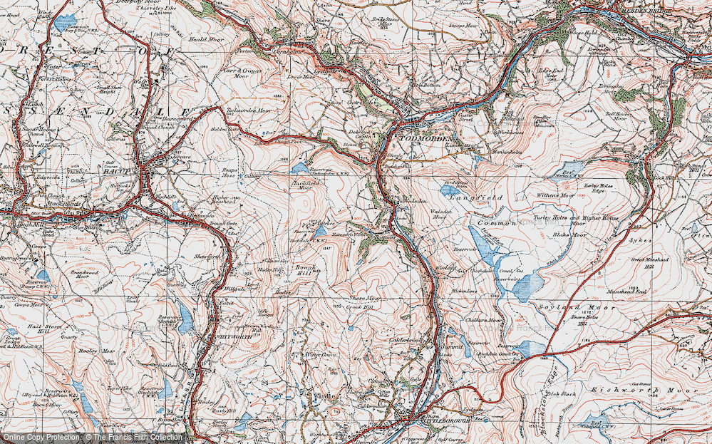 Old Map of Ramsden Wood, 1925 in 1925