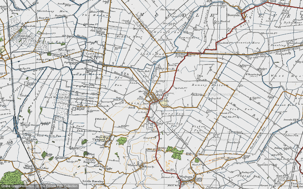 Historic Ordnance Survey Map of Ramsey, 1920 - Francis Frith