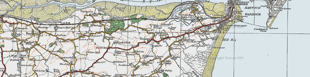 Old map of Ramsey in 1921