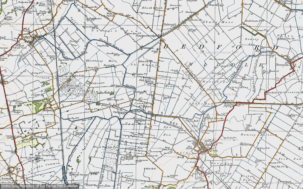 Old Map of Ramsey St Mary's, 1920 in 1920