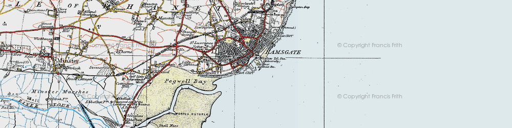 Old map of Ramsgate in 1920