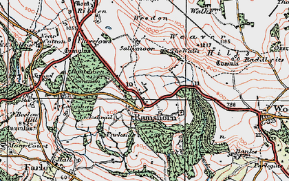 Old map of Ramshorn in 1921