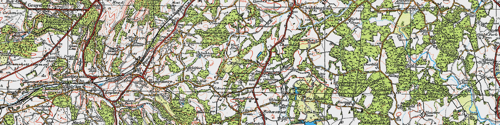 Old map of Ramsnest Common in 1920