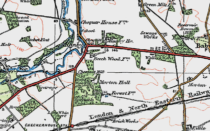 Old map of Ranby in 1923