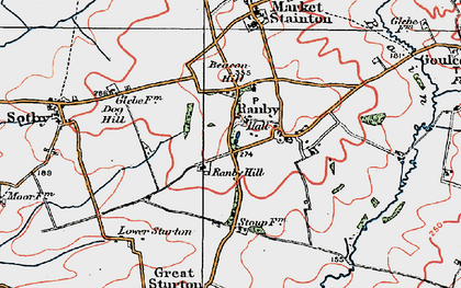 Old map of Ranby in 1923