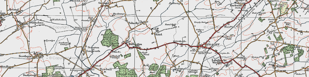 Old map of Rand in 1923