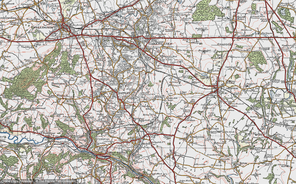 Old Map of Randlay, 1921 in 1921