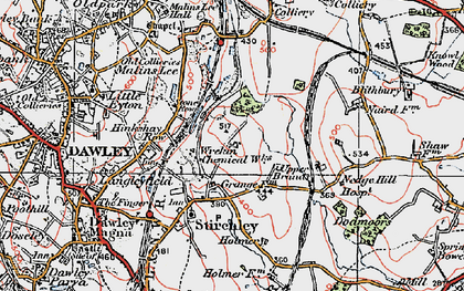 Old map of Randlay in 1921