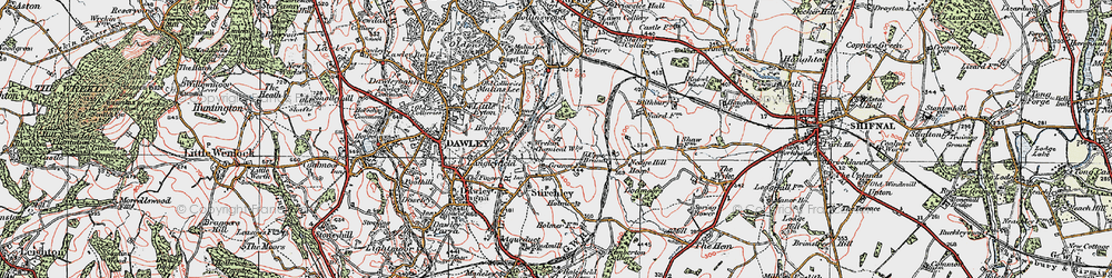 Old map of Randlay in 1921