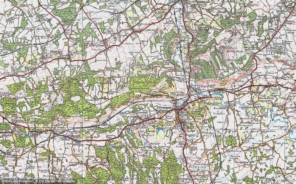 Old Map of Ranmore Common, 1920 in 1920