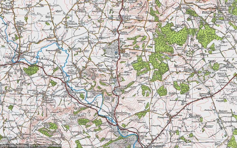 Old Map of Ranston, 1919 in 1919