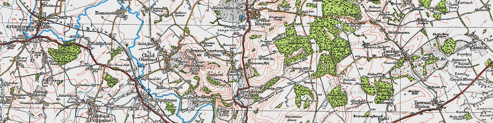 Old map of Ranston in 1919