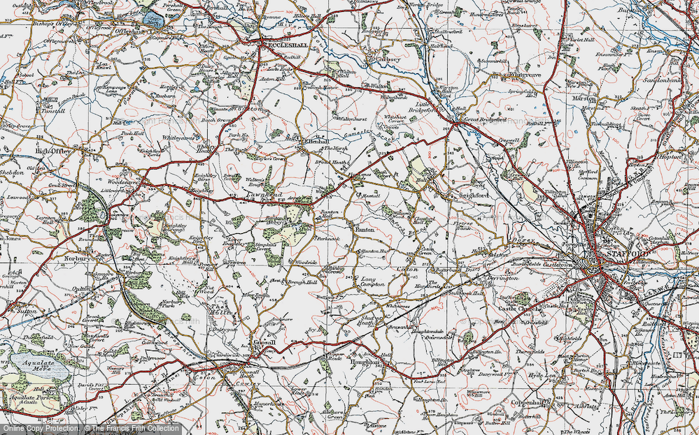 Old Map of Historic Map covering Williams's Wood in 1921