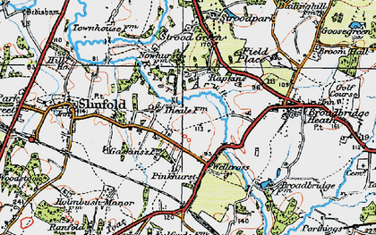 Old map of Rapkyns in 1920