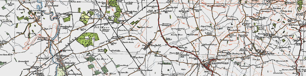 Old map of Raskelf in 1924