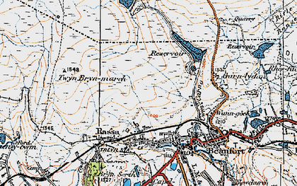 Old map of Rassau in 1919