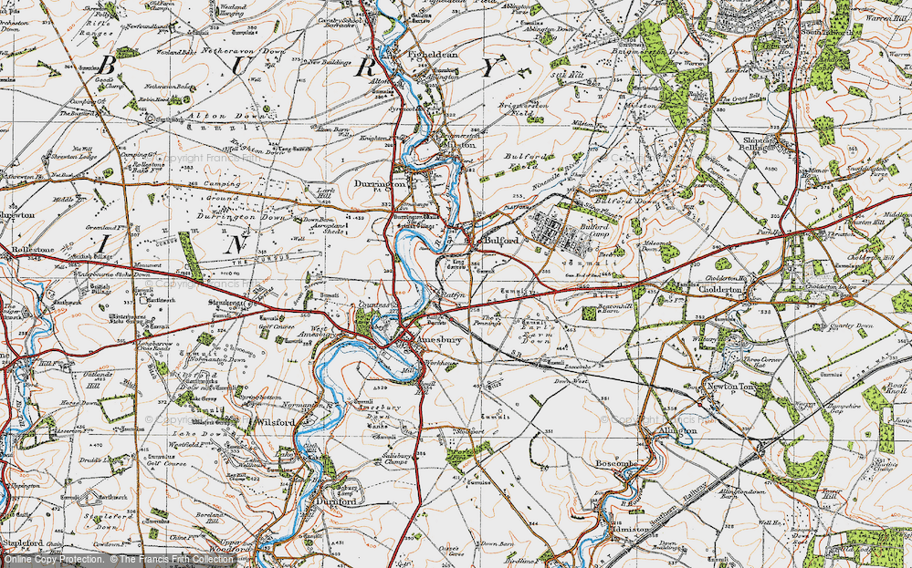 Old Map of Ratfyn, 1919 in 1919