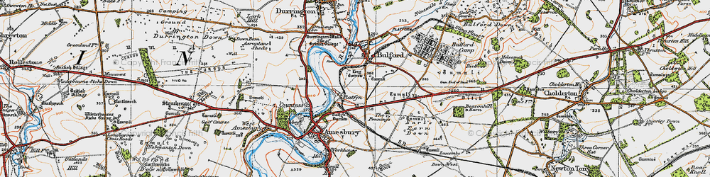Old map of Ratfyn in 1919