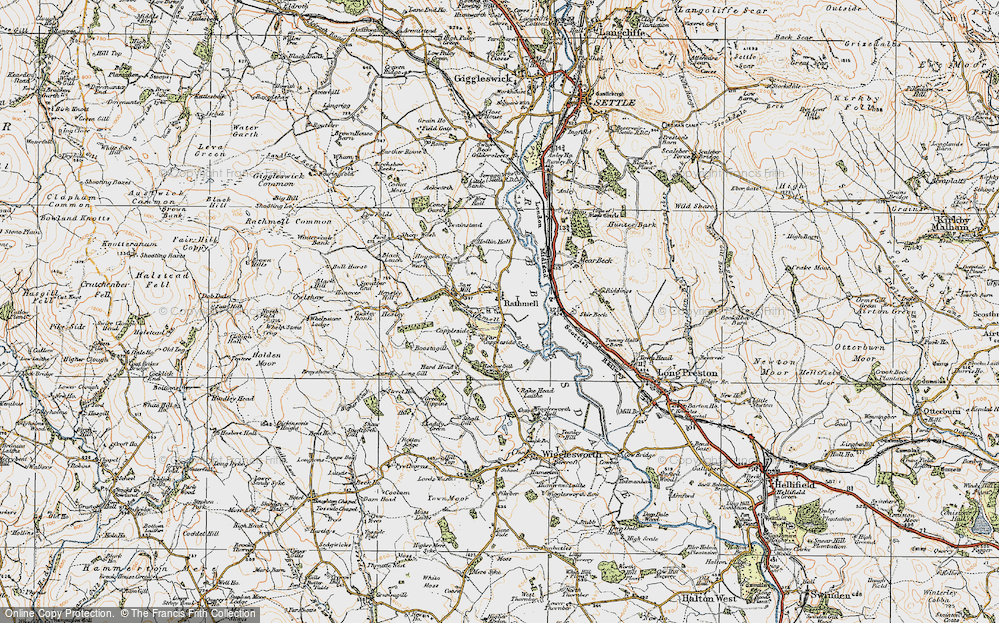 Old Map of Historic Map covering Boostagill in 1924