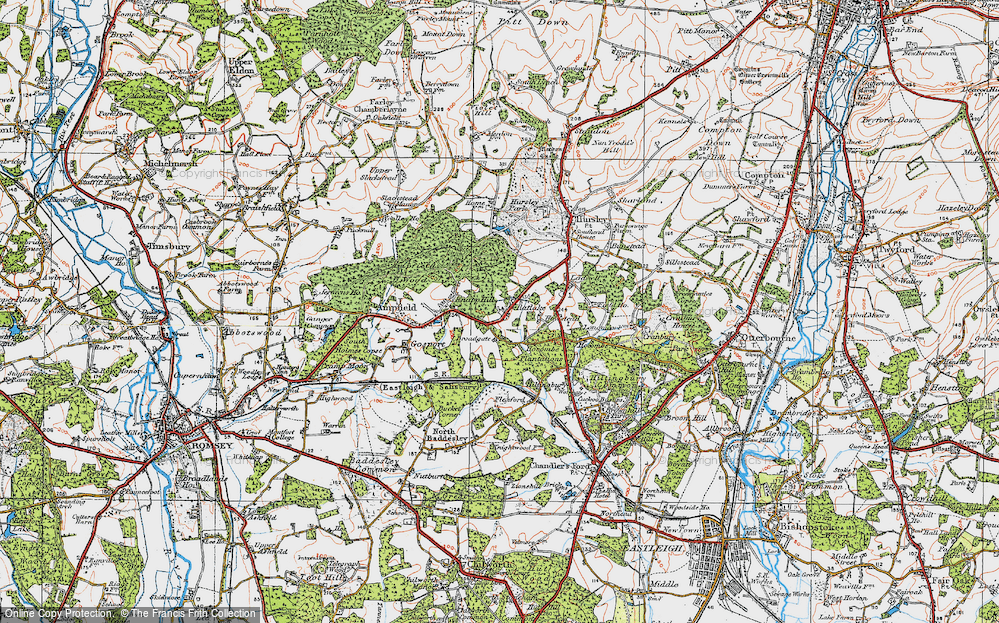 Old Map of Ratlake, 1919 in 1919