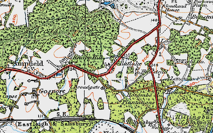 Old map of Ratlake in 1919