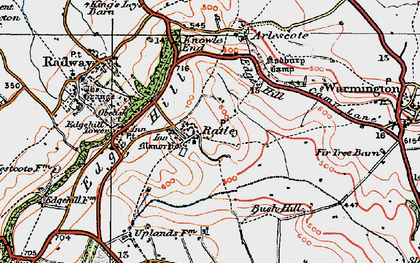 Old map of Ratley in 1919
