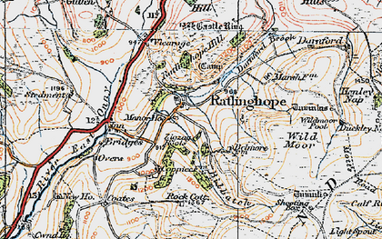 Old map of Ratlinghope in 1921