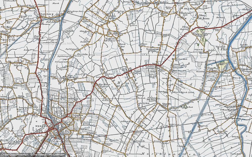 Old Map of Ratten Row, 1922 in 1922